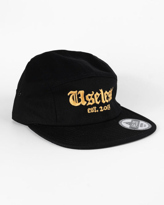 5-Panel Cap - Schwarz/Gold