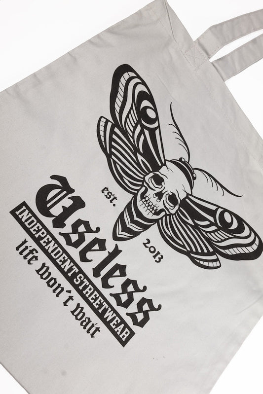 Death Moth - Grau Premium Bio Tasche
