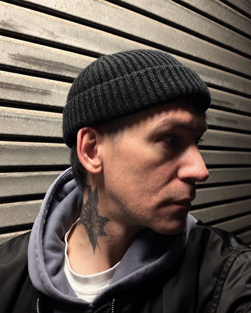 Fisherman Beanie Schwarz