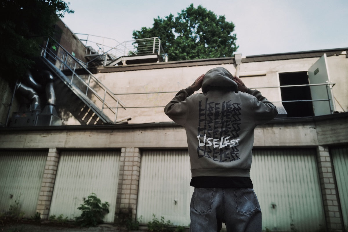 Scrawled Premium Oversized Hoodie Olive
