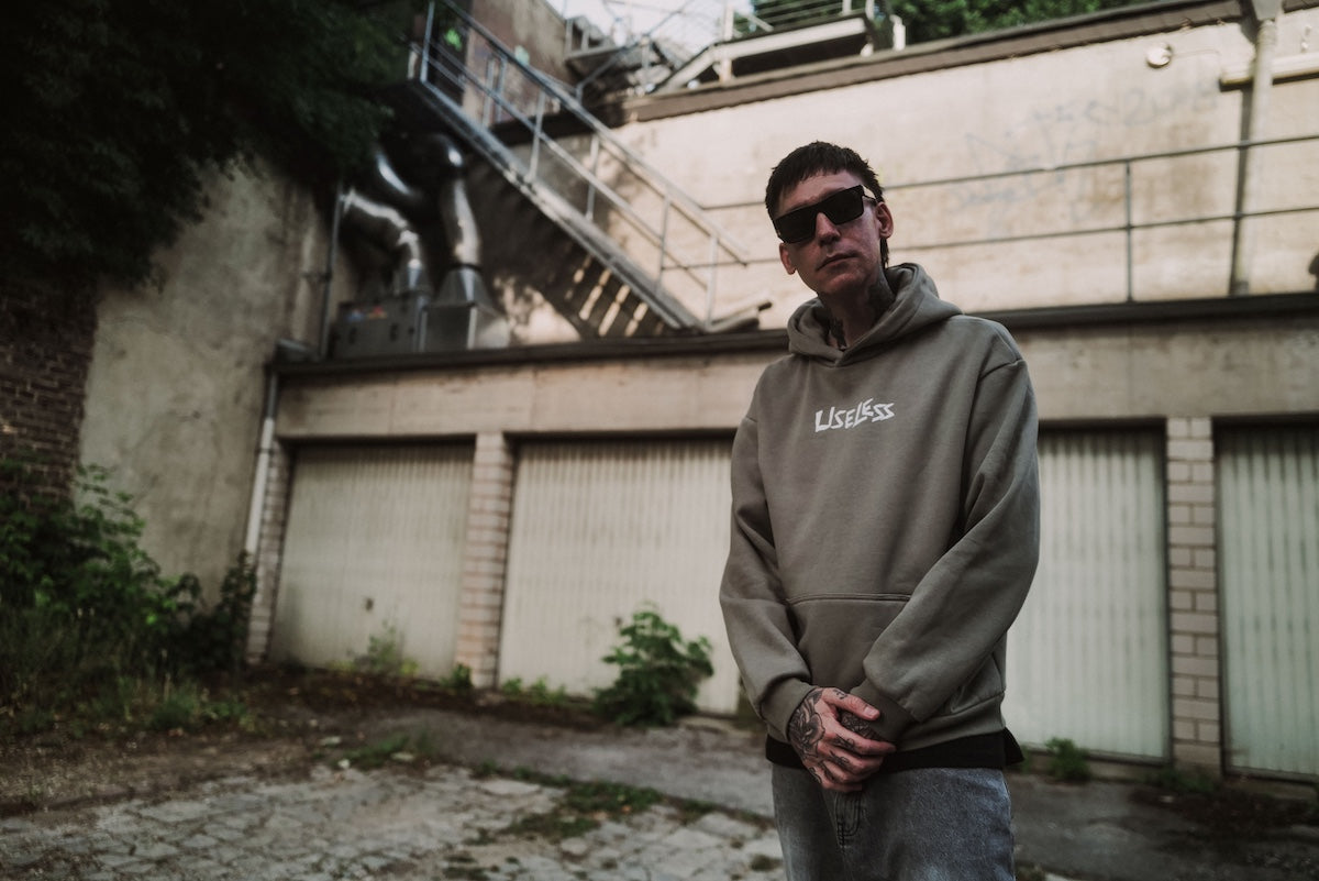 Scrawled Premium Oversized Hoodie Olive
