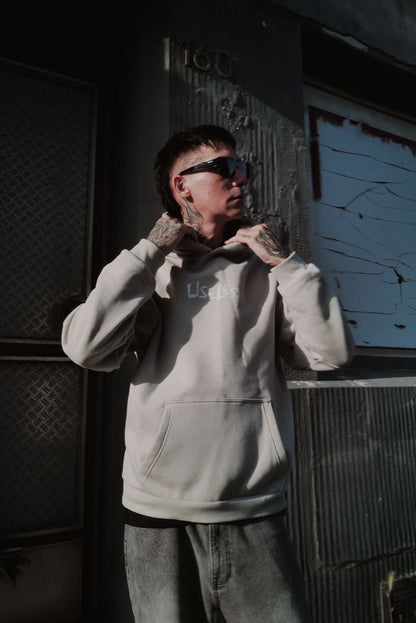 Scrawled Premium Oversized Hoodie Lightasphalt