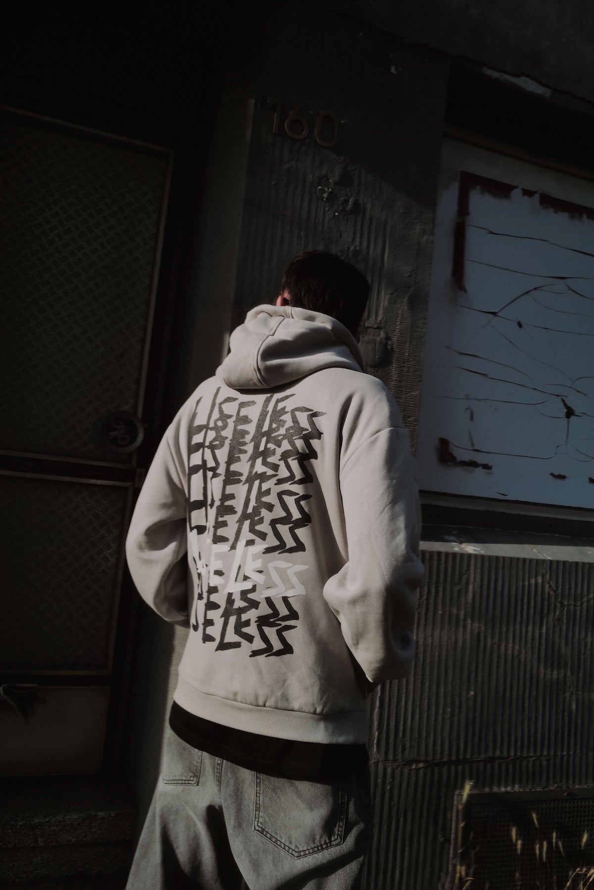 Scrawled Premium Oversized Hoodie Lightasphalt
