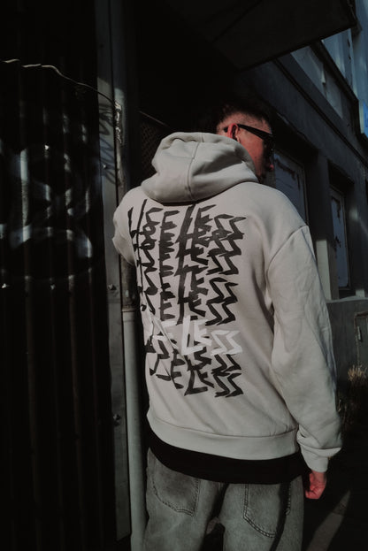 Scrawled Premium Oversized Hoodie Lightasphalt