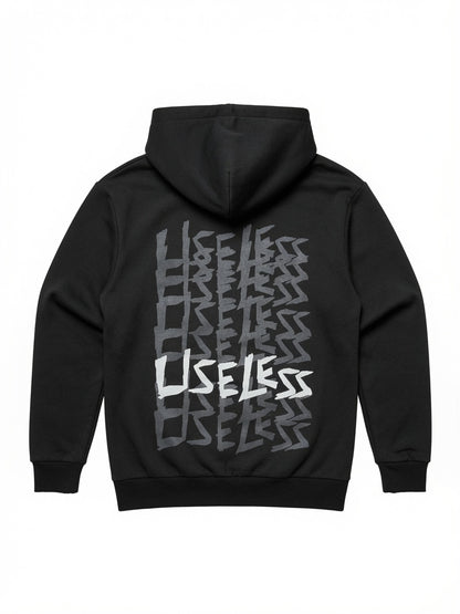 Scrawled Premium Oversized Hoodie Schwarz