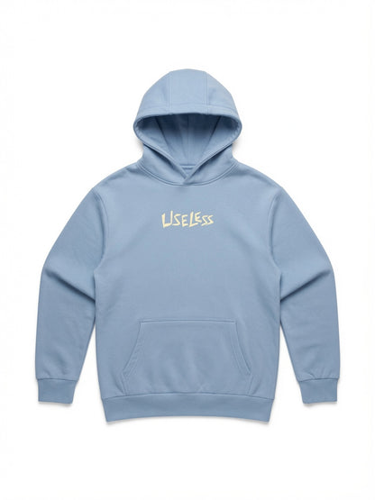 Scrawled Premium Oversized Hoodie Powderblue