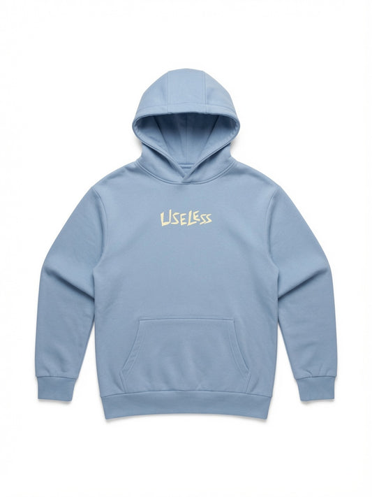 Scrawled Premium Oversized Hoodie Powderblue