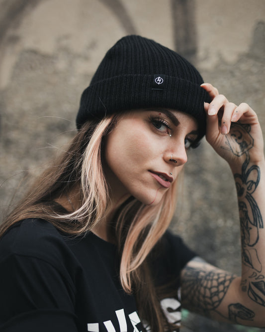 Fisherman Beanie Schwarz
