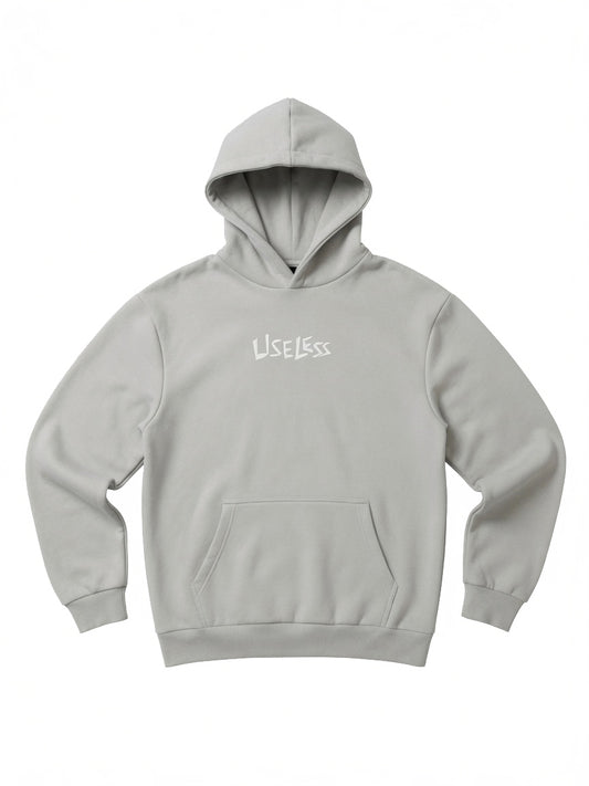 Scrawled Premium Oversized Hoodie Lightasphalt