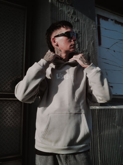 Scrawled Premium Oversized Hoodie Lightasphalt