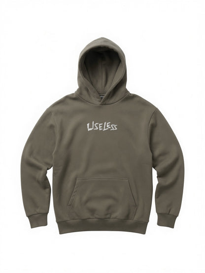 Scrawled Premium Oversized Hoodie Olive