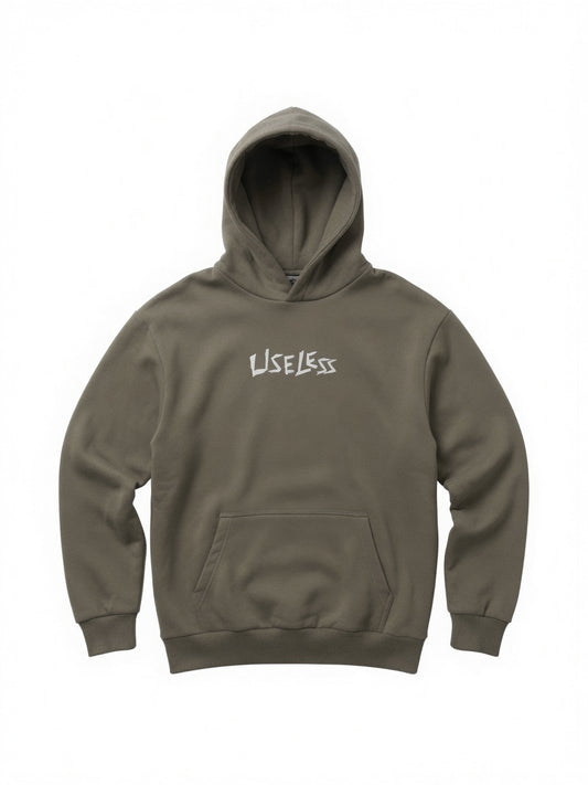 Scrawled Premium Oversized Hoodie Olive