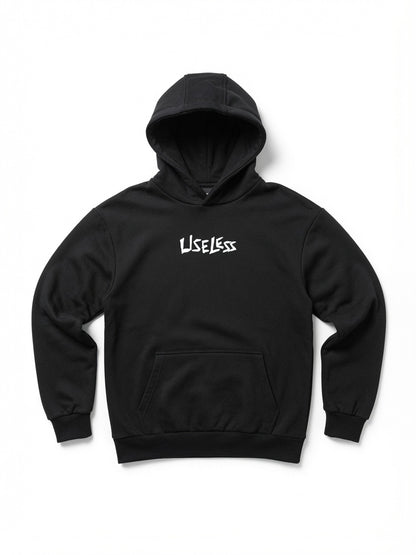 Scrawled Premium Oversized Hoodie Schwarz