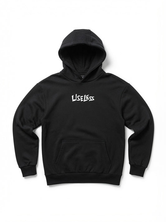Scrawled Premium Oversized Hoodie Schwarz