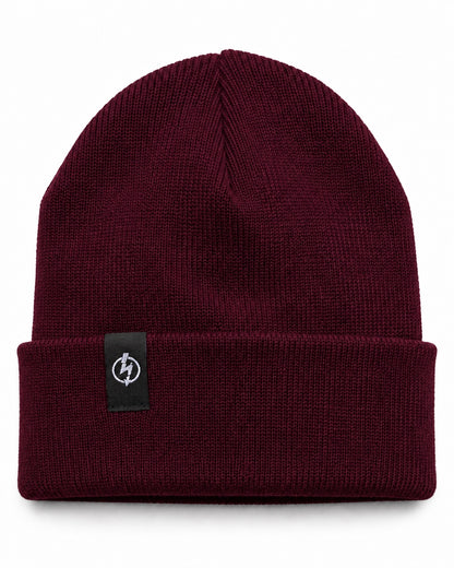 Bio Baumwolle Beanie Burgundy – Gesamtansicht