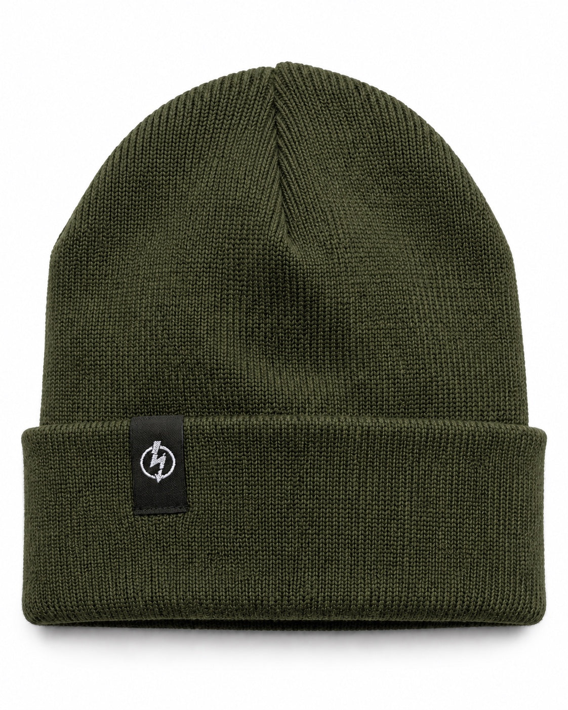 Bio Baumwolle Beanie Oliv – Gesamtansicht