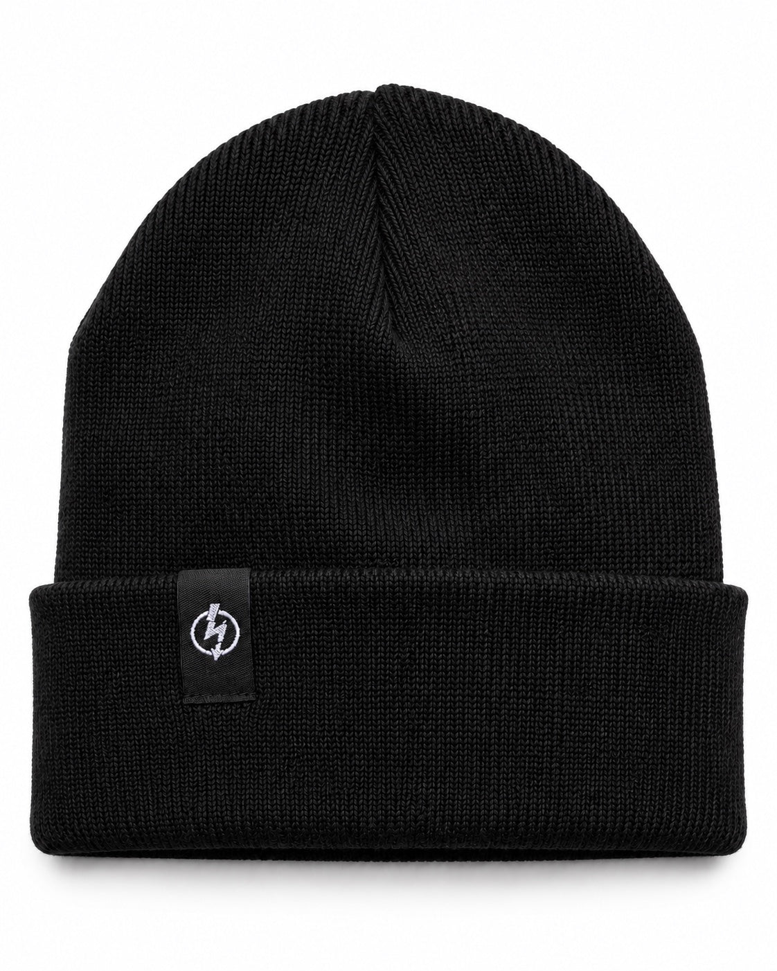 Bio Baumwolle Beanie Schwarz – Gesamtansicht