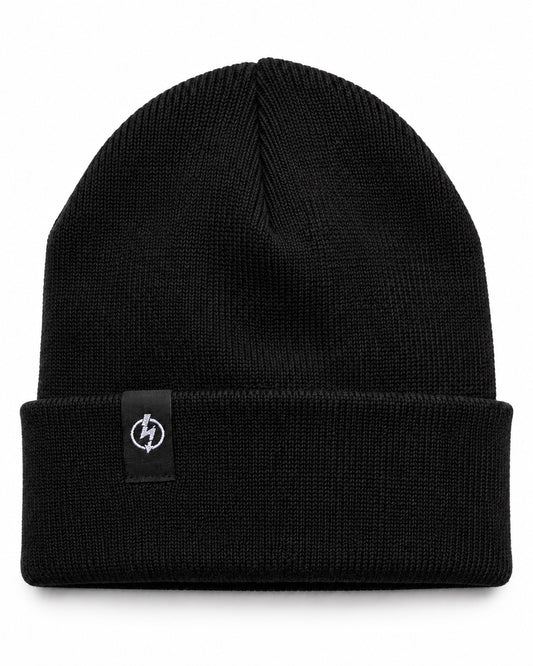 Bio Baumwolle Beanie Schwarz – Gesamtansicht
